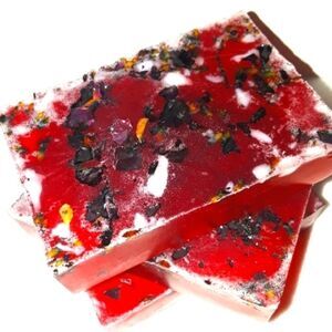 HAND crafted Strawberry and Roses organic soap bar